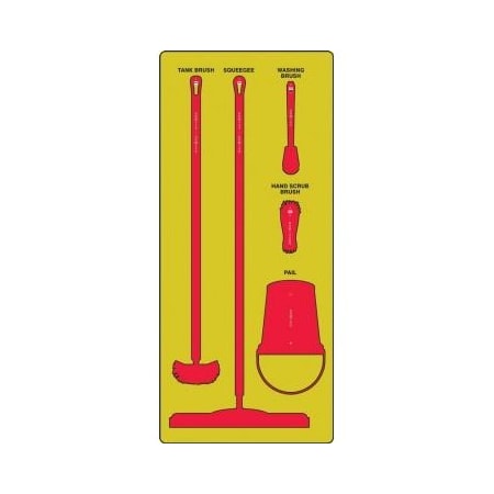 Accuform WET ZONE STOREBOARDS ULTRA PSB711YLRD PSB711YLRD